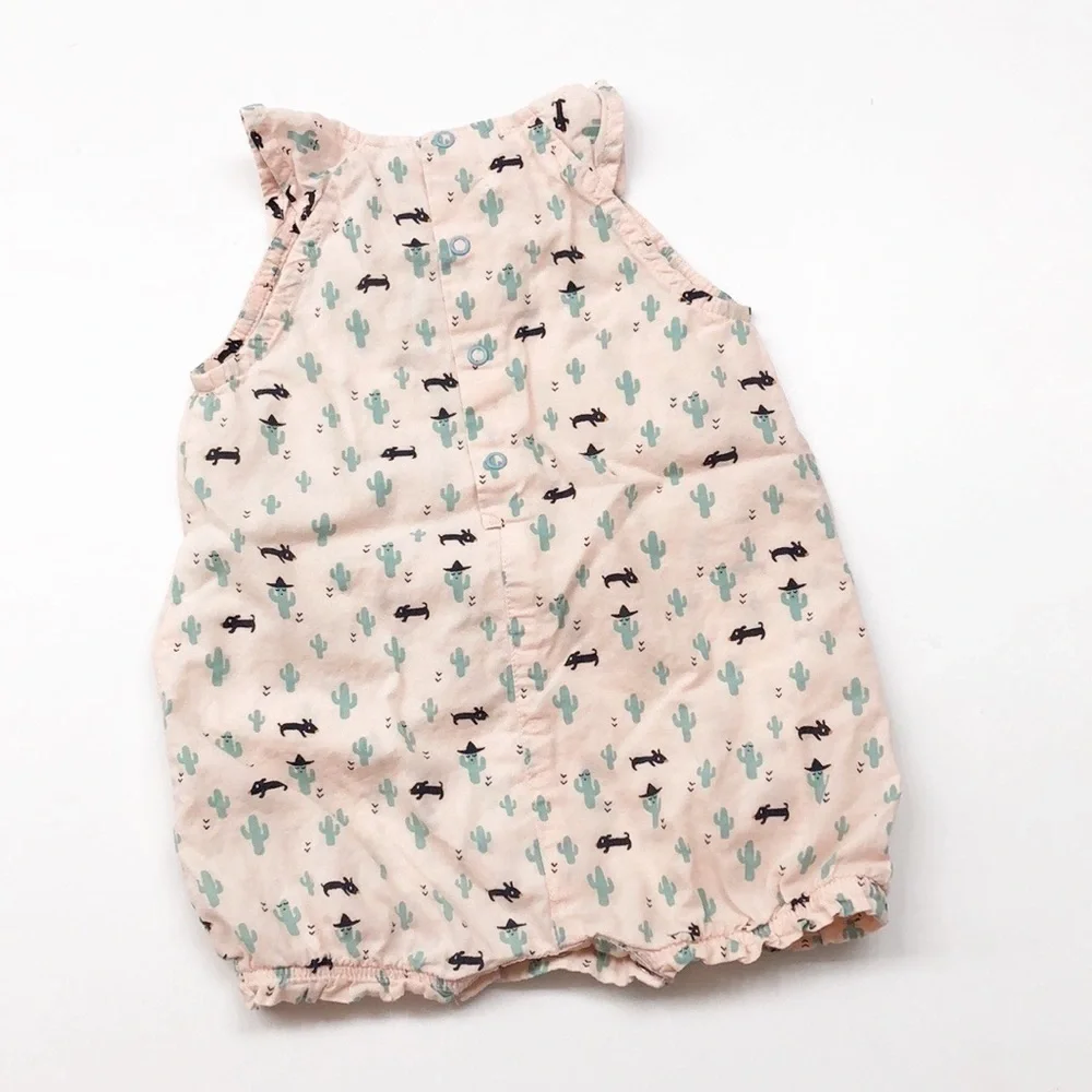 Baby Filou cactus print baby girl romper